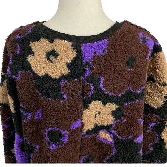 BP High Pile Fleece Long Sleeve Floral Pullover Sweatshirt Size 2X New w/ Tag - Picture 12 of 16